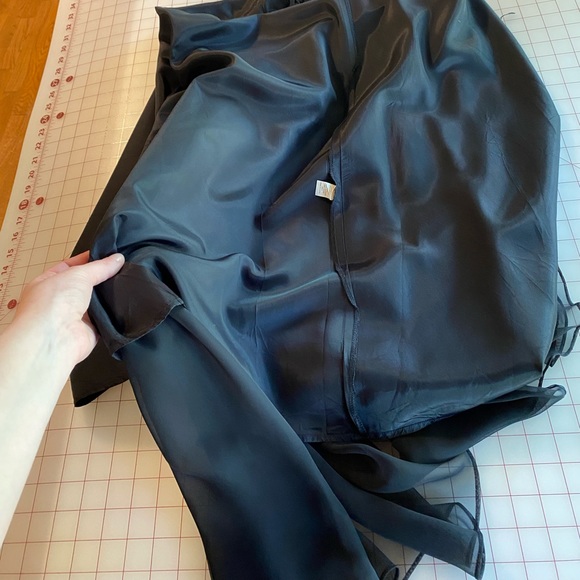 Neiman Marcus vintage black a line full cocktail skirt flowy - Picture 5 of 16